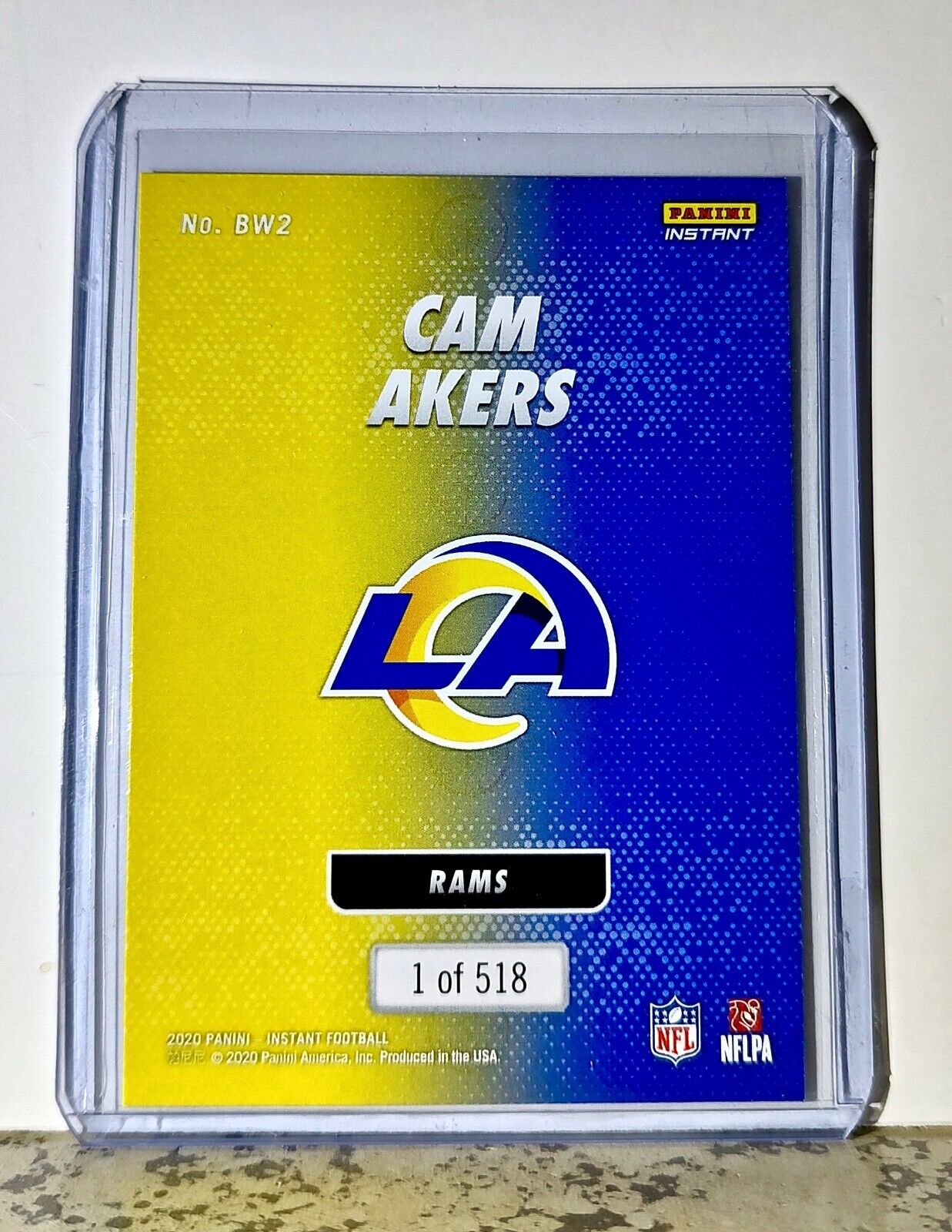 Cam Akers 2020 Panini NFL #2 Black and White Rookies Card LA Rams 1 of 518