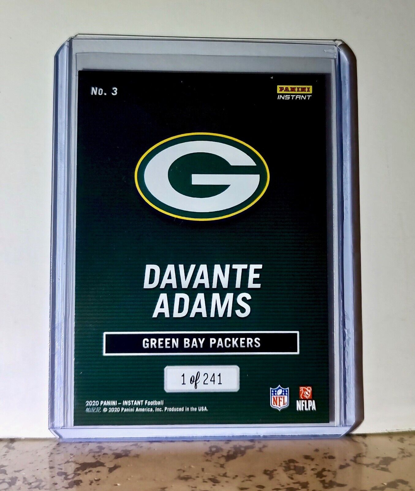 Davante Adams 2020 Panini All-Pro NFL #3 Football Card 1/241 Green Bay Packers