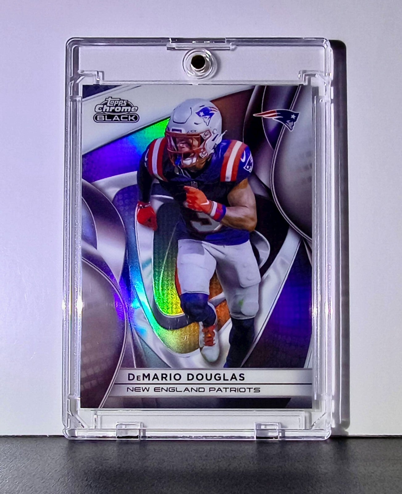 Demario Douglas 2025 NFL Topps Black Chrome #70 Silver Refractor 56/299 Patriots
