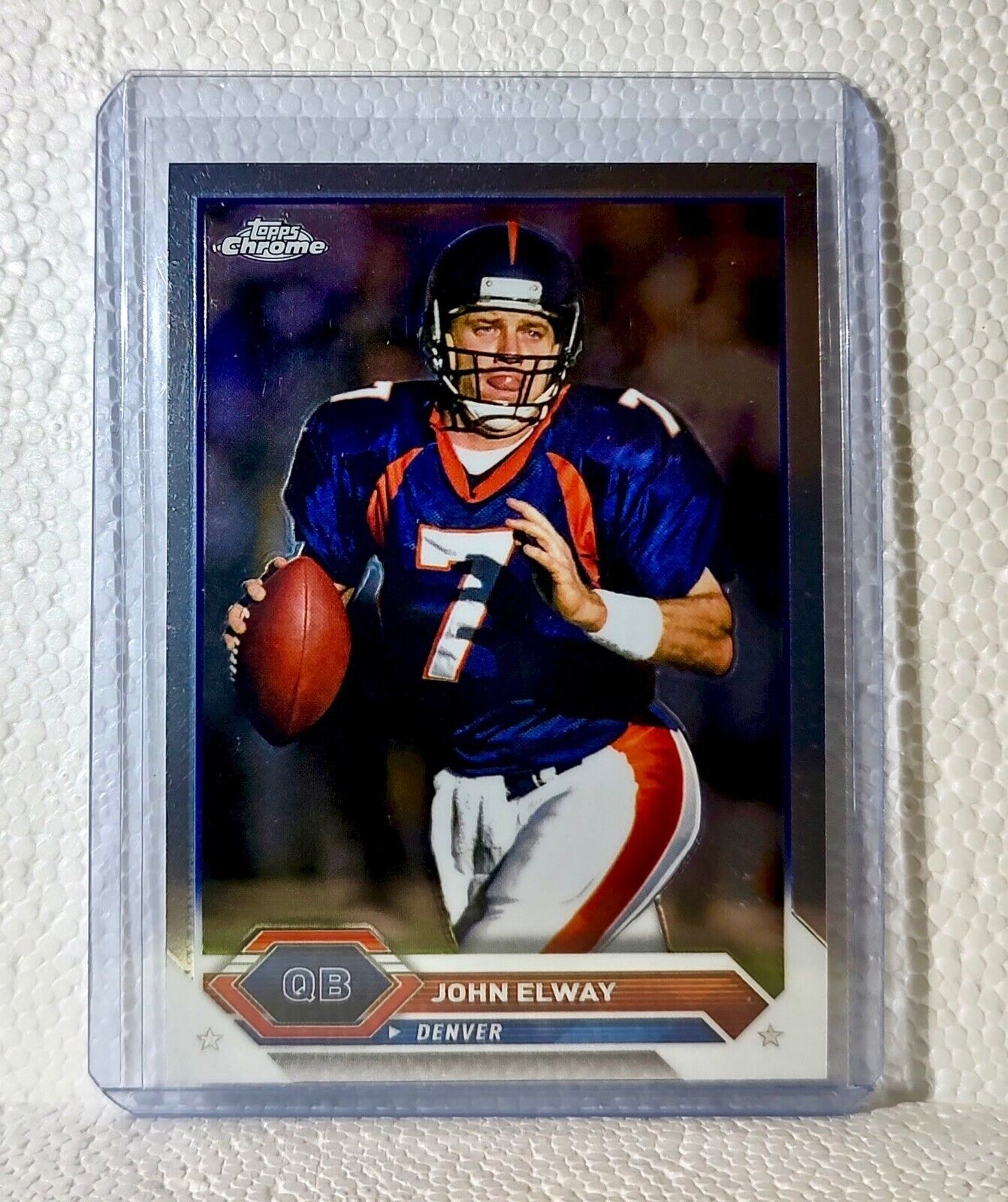 John Elway 2023 Topps Chrome NFL #7 Composite Football Card Denver Broncos