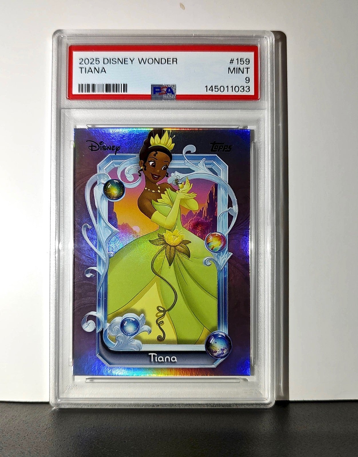 Tiana 2025 Topps Disney Cartoon Princess #159 Card PSA 9