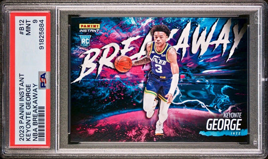 Keyonte George 2023-24 Panini NBA Breakaway #12 Rookie Card 1 of 4085 PSA 9 Mint