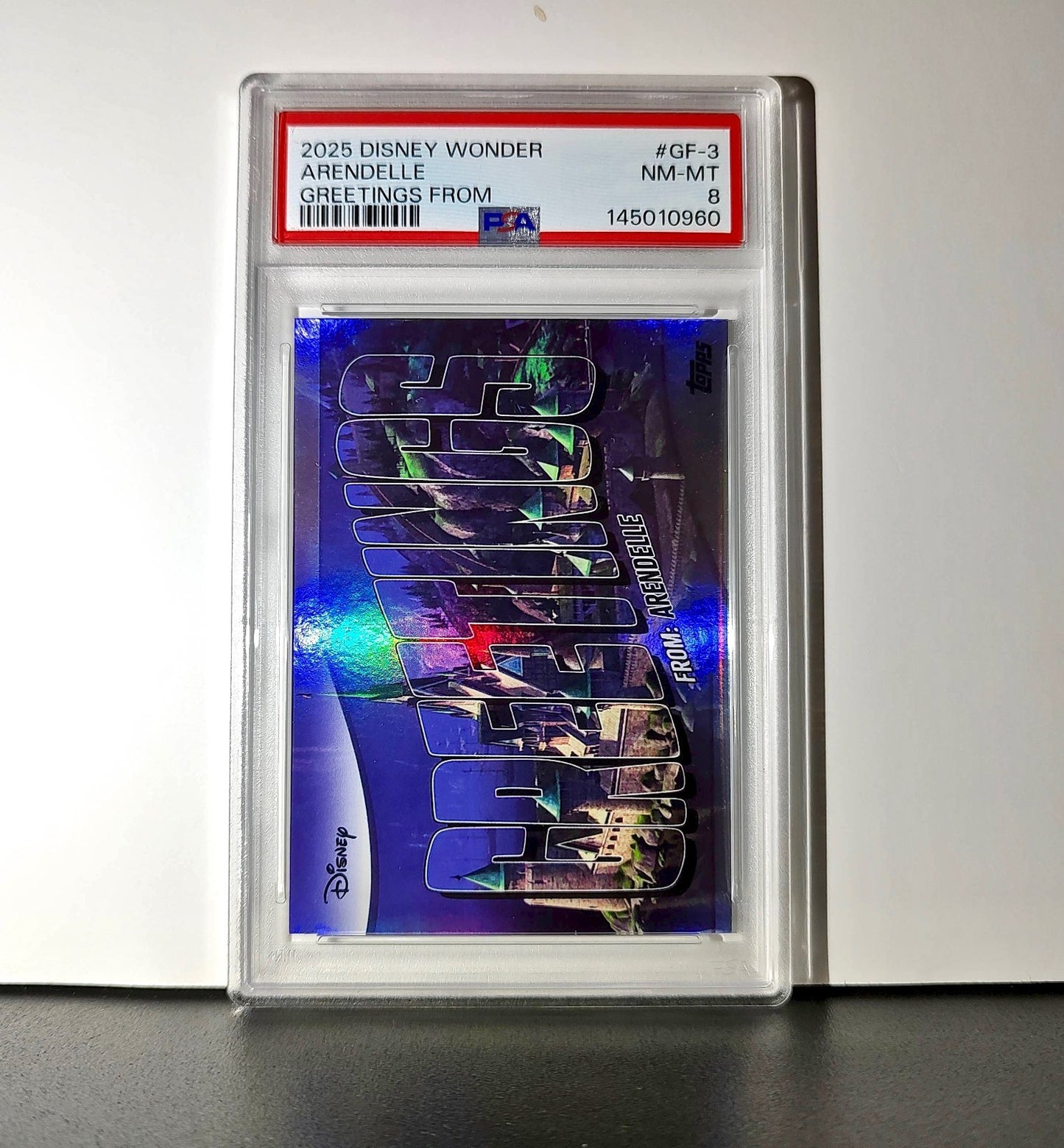 Arendelle 2025 Topps Disney Wonder #GF-3 Greetings From Card Frozen PSA 8