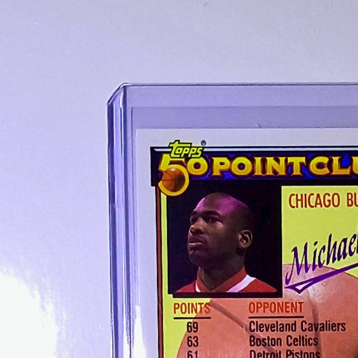 Michael Jordan 1992-93 Topps 50-Point Club #205 Basketball Card Chicago Bulls
