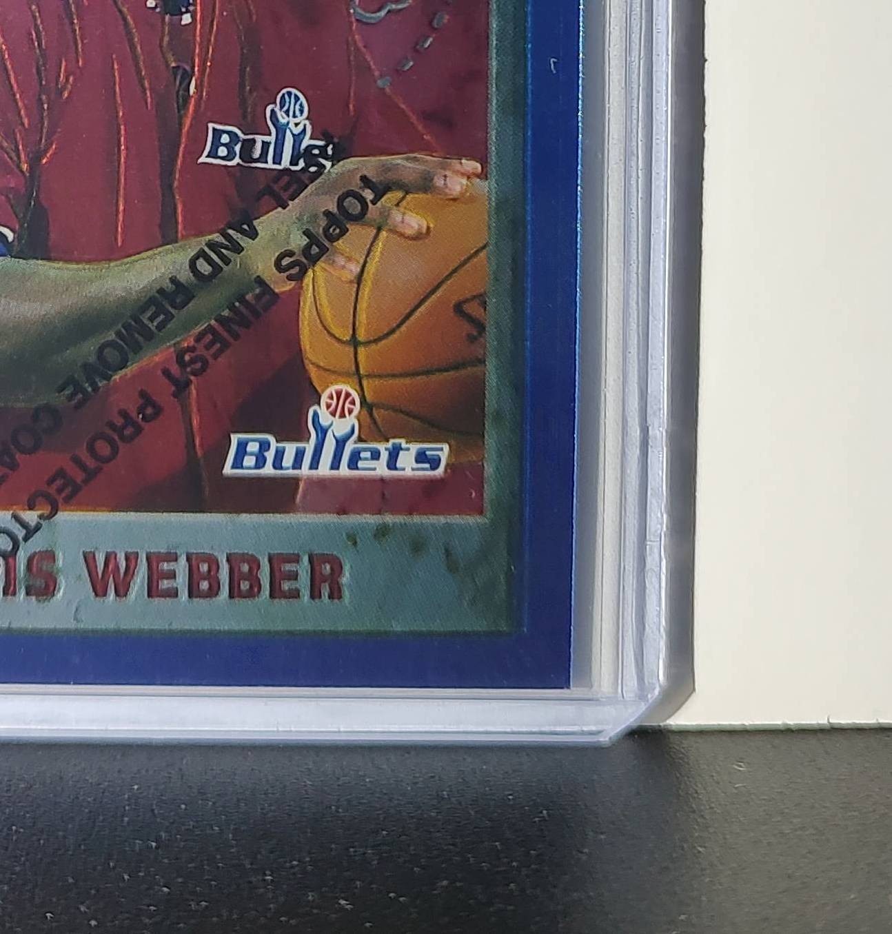 Chris Webber 1995-96 Topps Finest NBA #144 Card Bullets