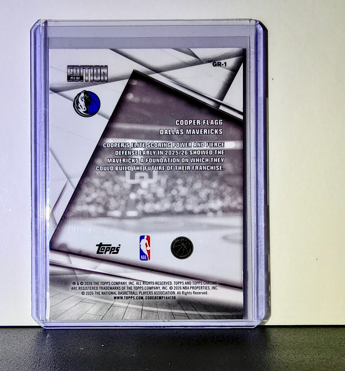 Cooper Flagg Rookie 2025-26 NBA Topps Chrome Update New Editions #GR-1 Mavericks