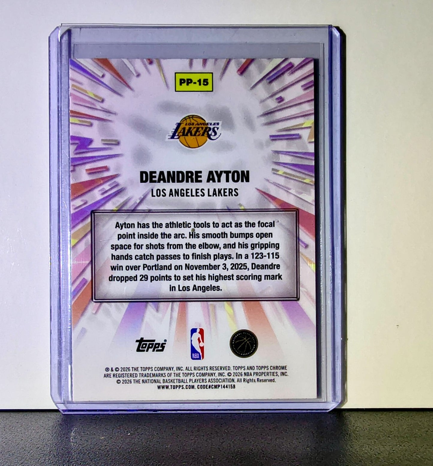 Deandre Ayton 2025-26 NBA Topps Chrome Update Power Players #PP-15 Card