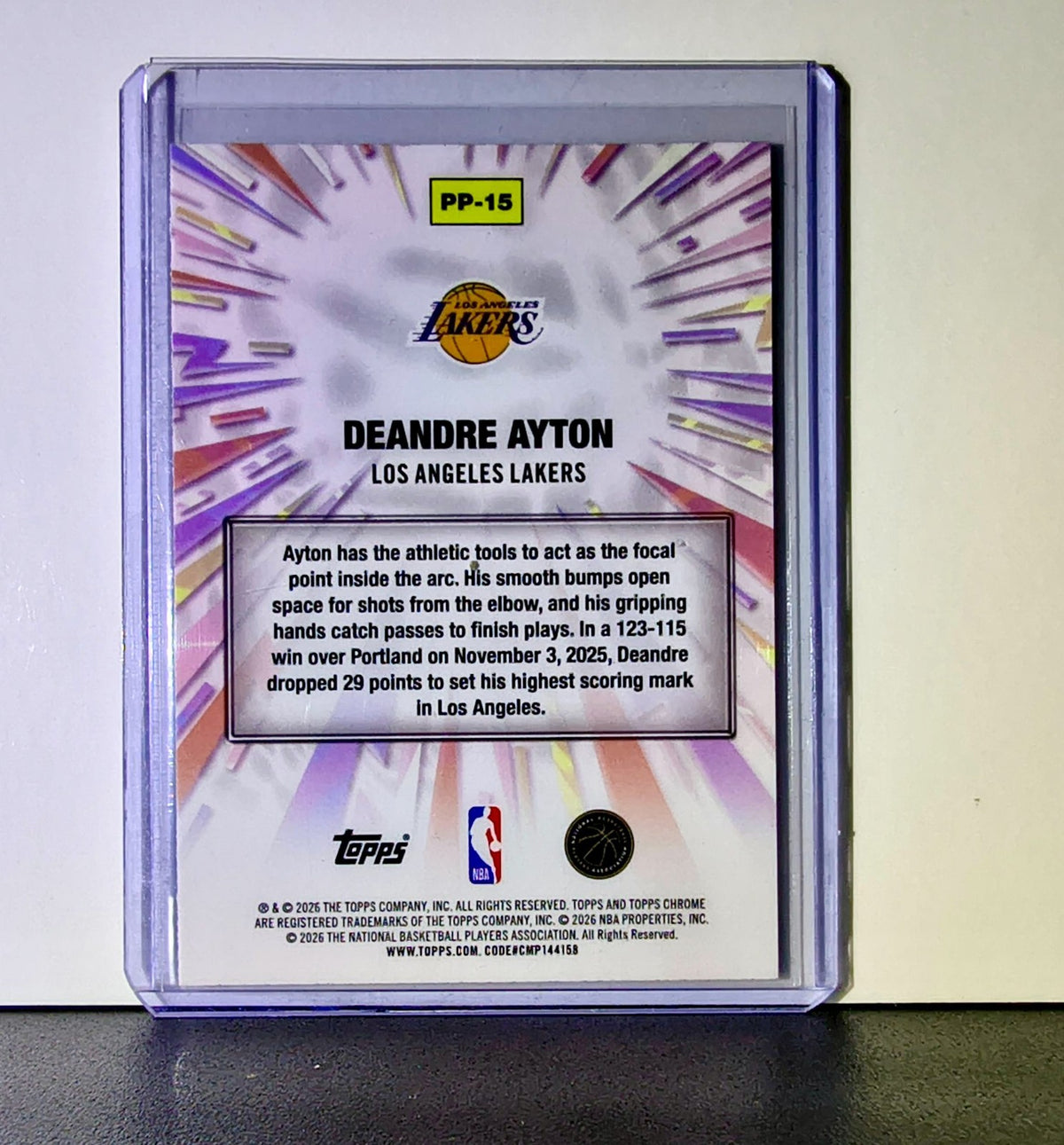 Deandre Ayton 2025-26 NBA Topps Chrome Update Power Players #PP-15 Card