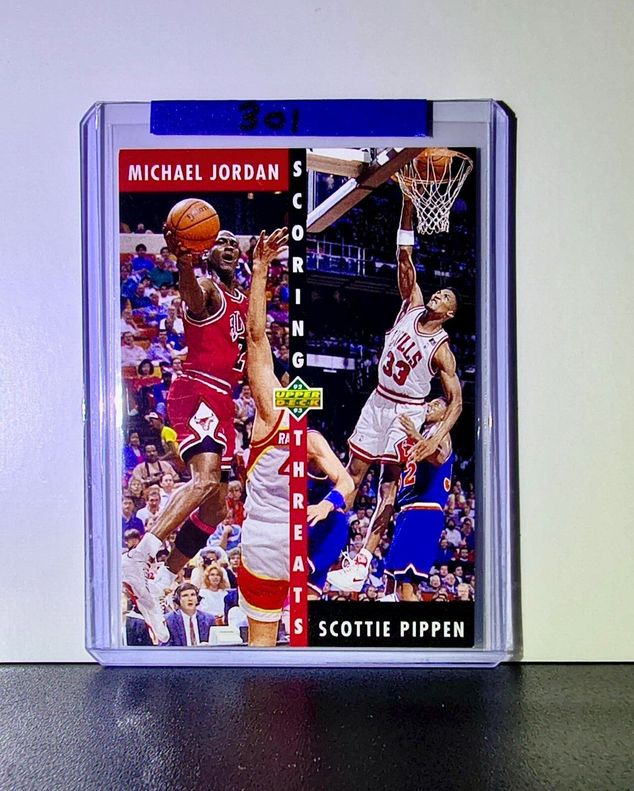 Michael Jordan Scottie Pippen 1992-93 Upper Deck Scoring Threats #62 Card Bulls