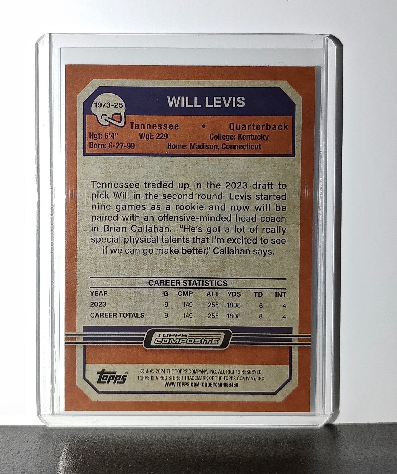 Will Levis 2023 Topps 1973 NFL #1973-25 Football Card Tennessee Titans