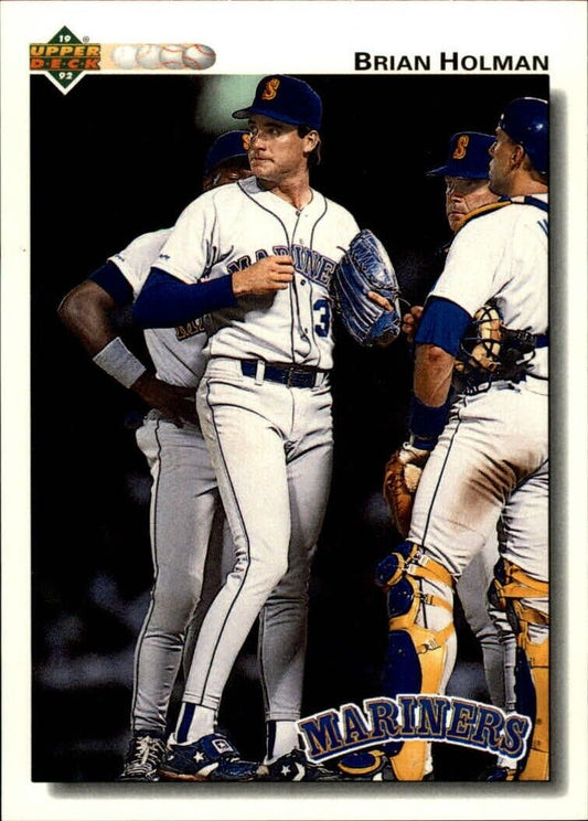 Brian Holman 1992 Upper Deck MLB #595 Baseball Card Seattle Mariners