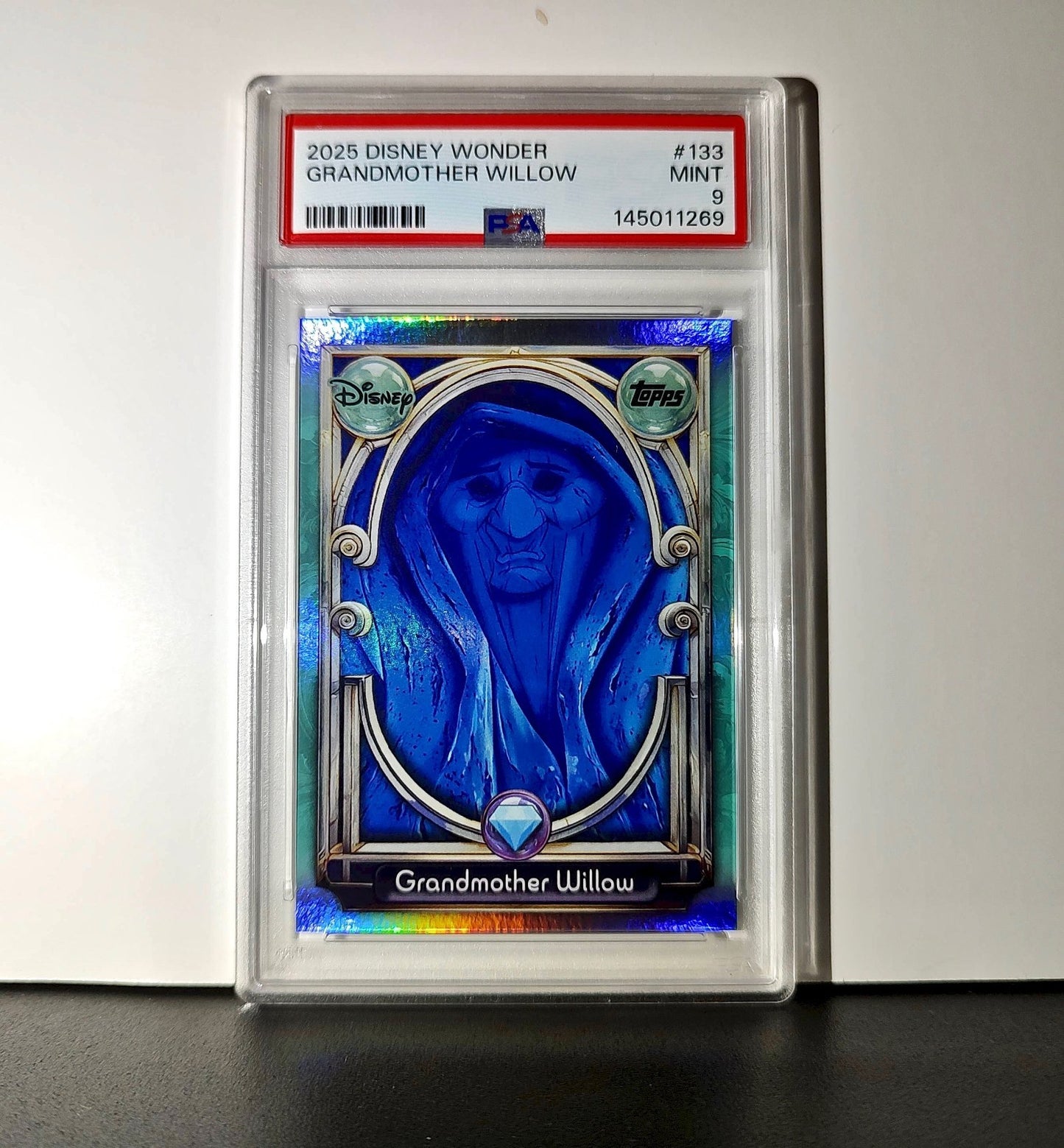 Grandmother Willow 2025 Topps Disney Wonder #133 Diamond Card Pocahontas PSA 9