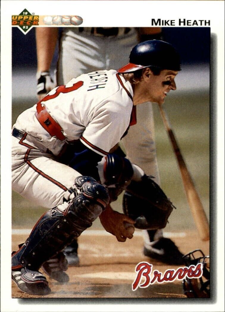 Mike Heath 1992 Upper Deck MLB #304 Baseball Card Atlanta Braves