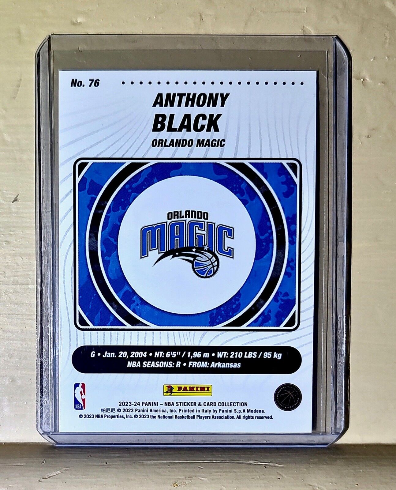 Anthony Black 2023-24 Panini NBA Basketball #76 Rookie Card Orlando Magic