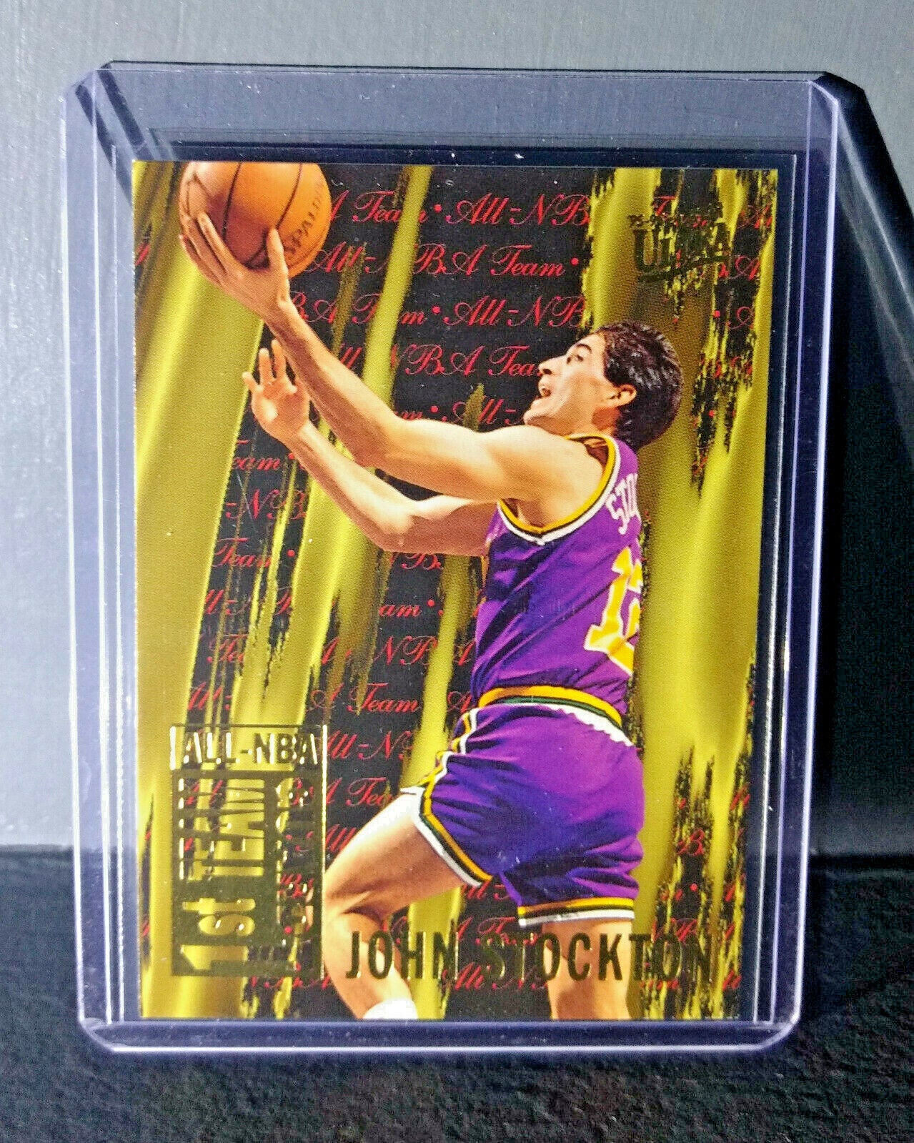 1995-96 John Stockton Fleer Ultra All-NBA Team #5 Basketball Card