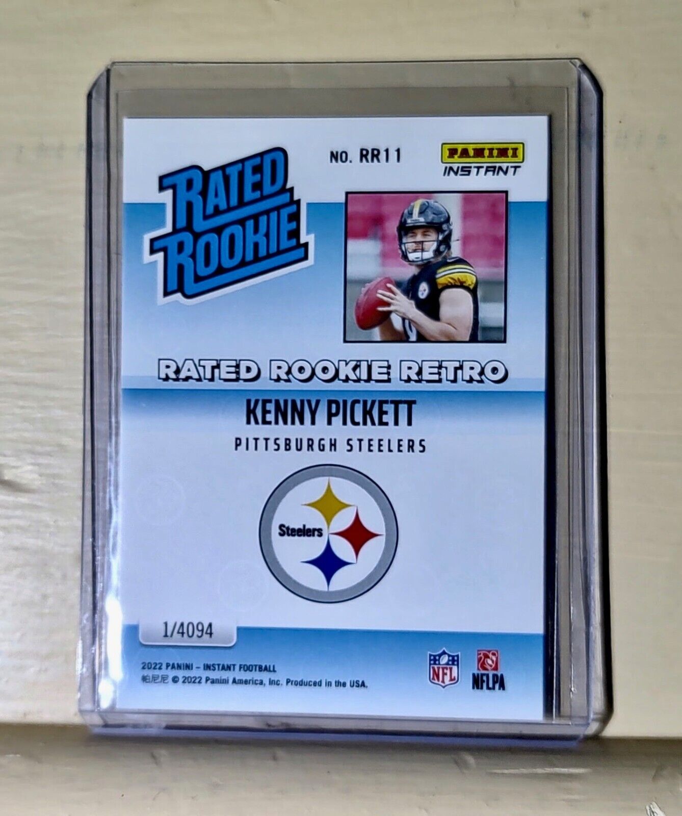 Kenny Pickett 2022 NFL Panini #11 Rated Rookie Retro Football Card 1/4094