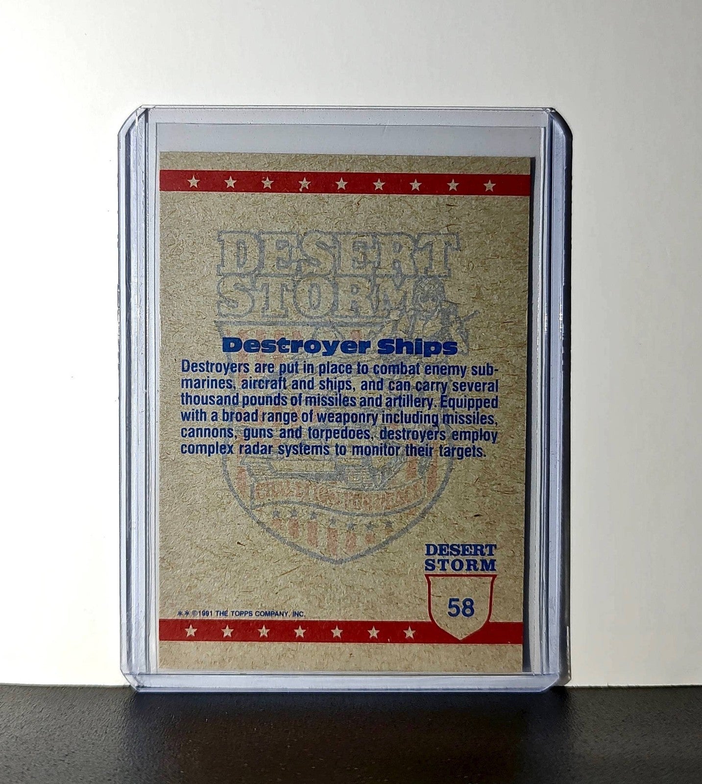Destroyers 1991 Topps Desert Storm #58 Card