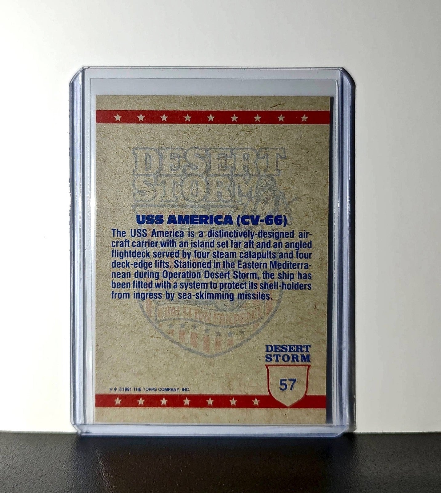 USS America 1991 Topps Desert Storm #57 Card