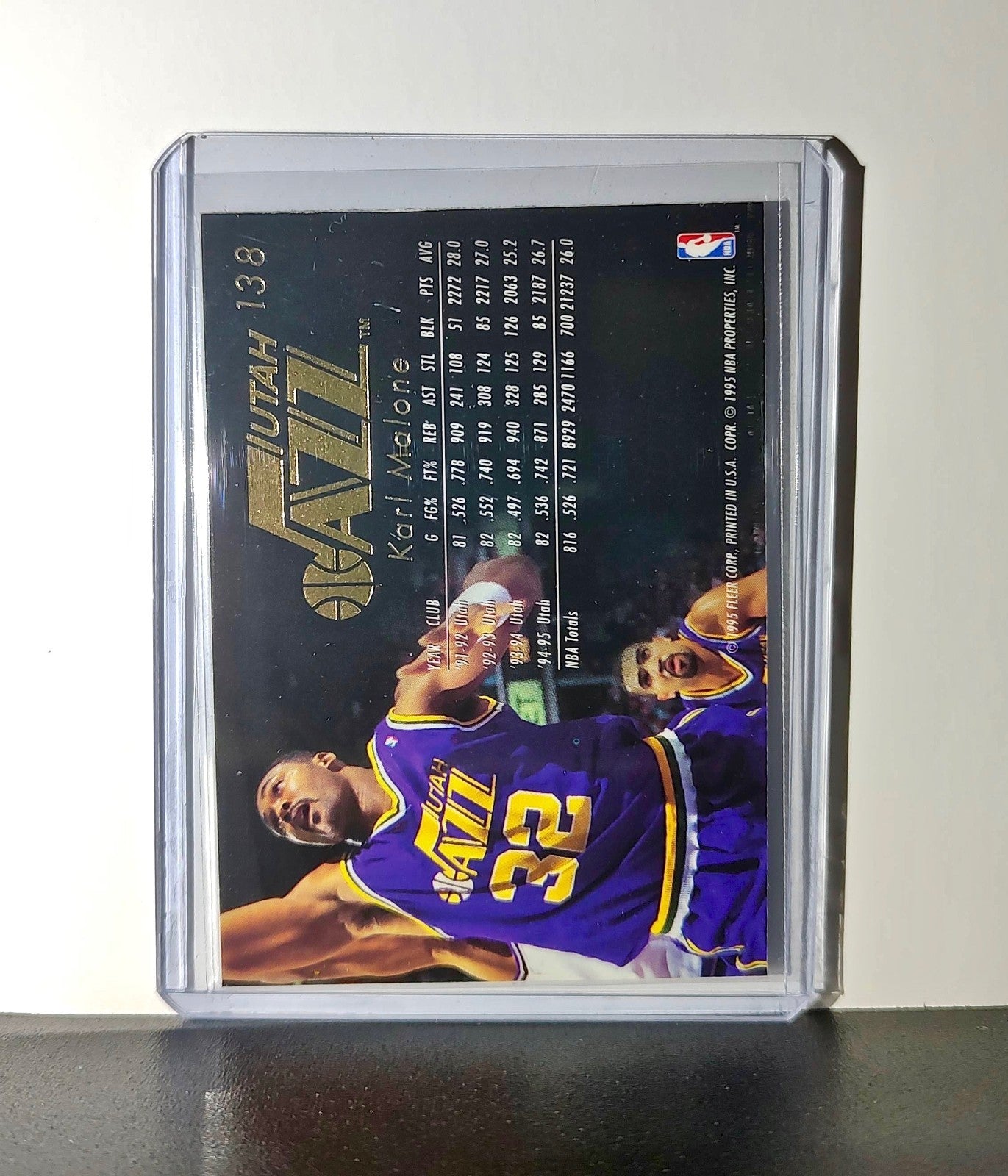 Karl Malone 1995-96 Flair NBA #138 Card Utah Jazz
