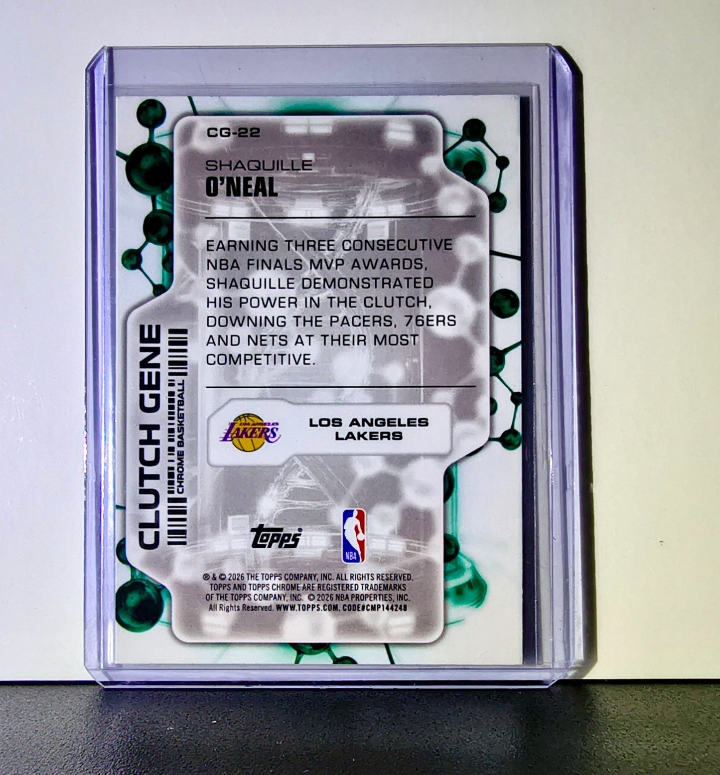 Shaquille O'Neal 2025-26 NBA Topps Chrome Update Clutch Gene #CG-22 Card