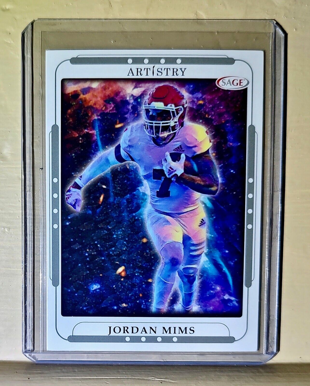 Jordan Mims 2023 SAGE NFL Artistry Football #68 Card