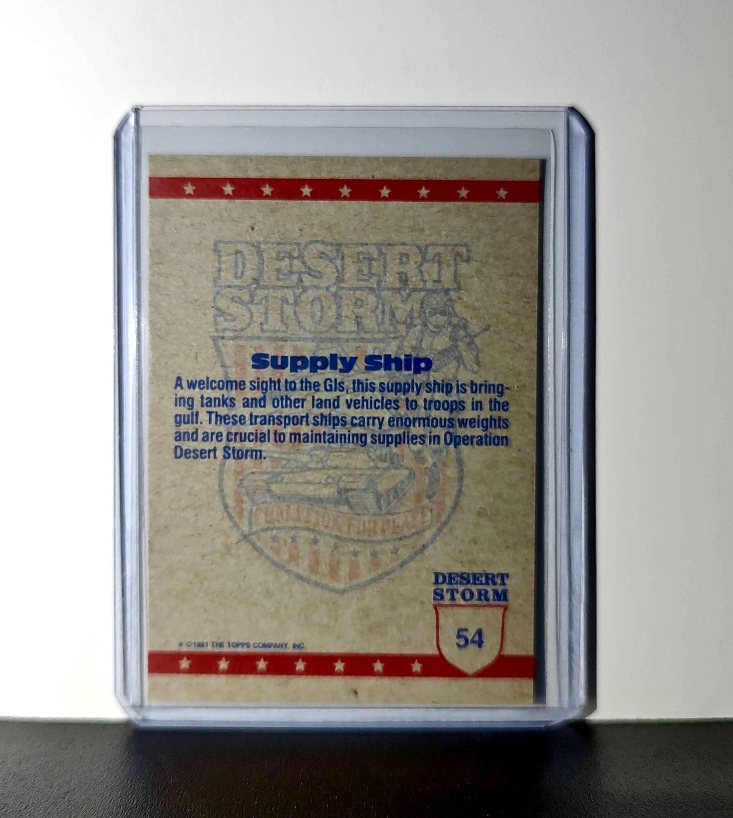 Army Supply Ship 1991 Topps Desert Storm #54 Card