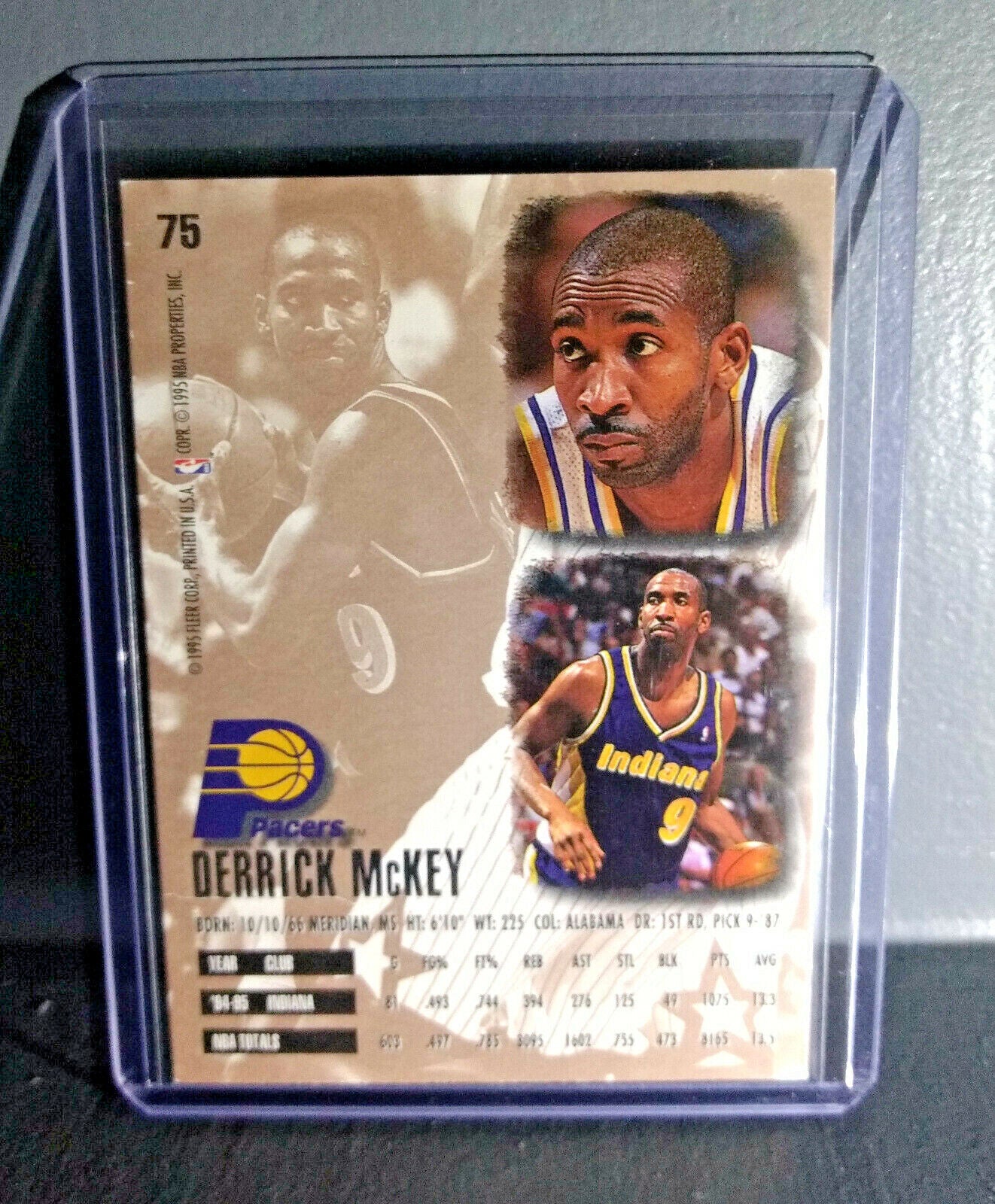 1995-96 Derrick McKey Fleer Ultra #75 Basketball Card