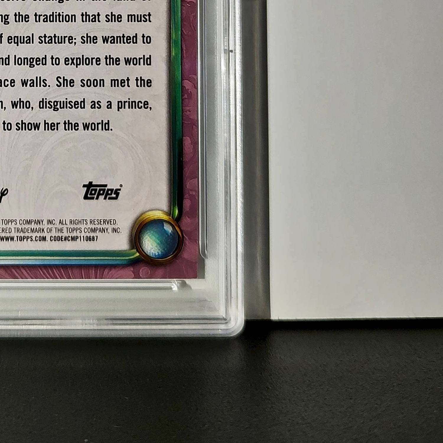 Jasmine 2025 Topps Disney Cartoon Princess #156 Card Aladdin PSA 9 Mint