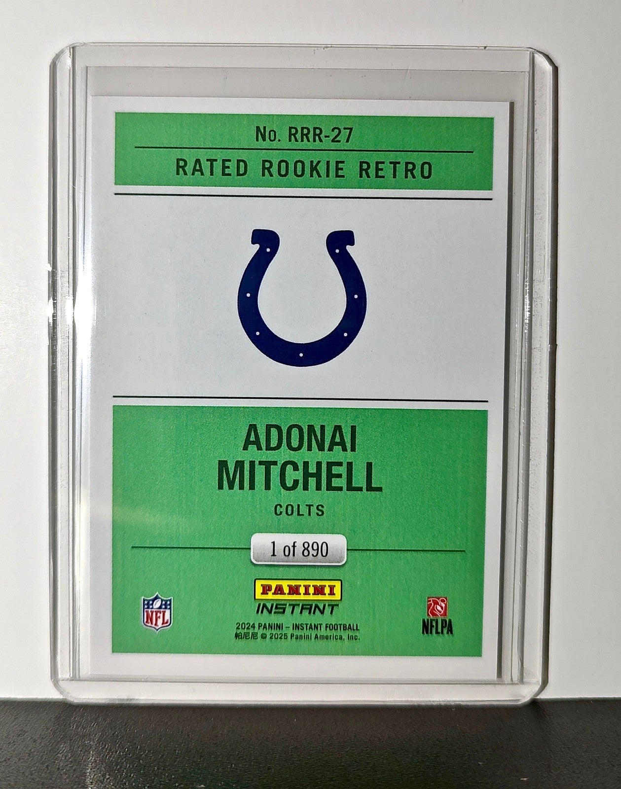 Adonai Mitchell Rookie 2024 Panini Rated Rookie Retro NFL #27 Colts 1 of 890