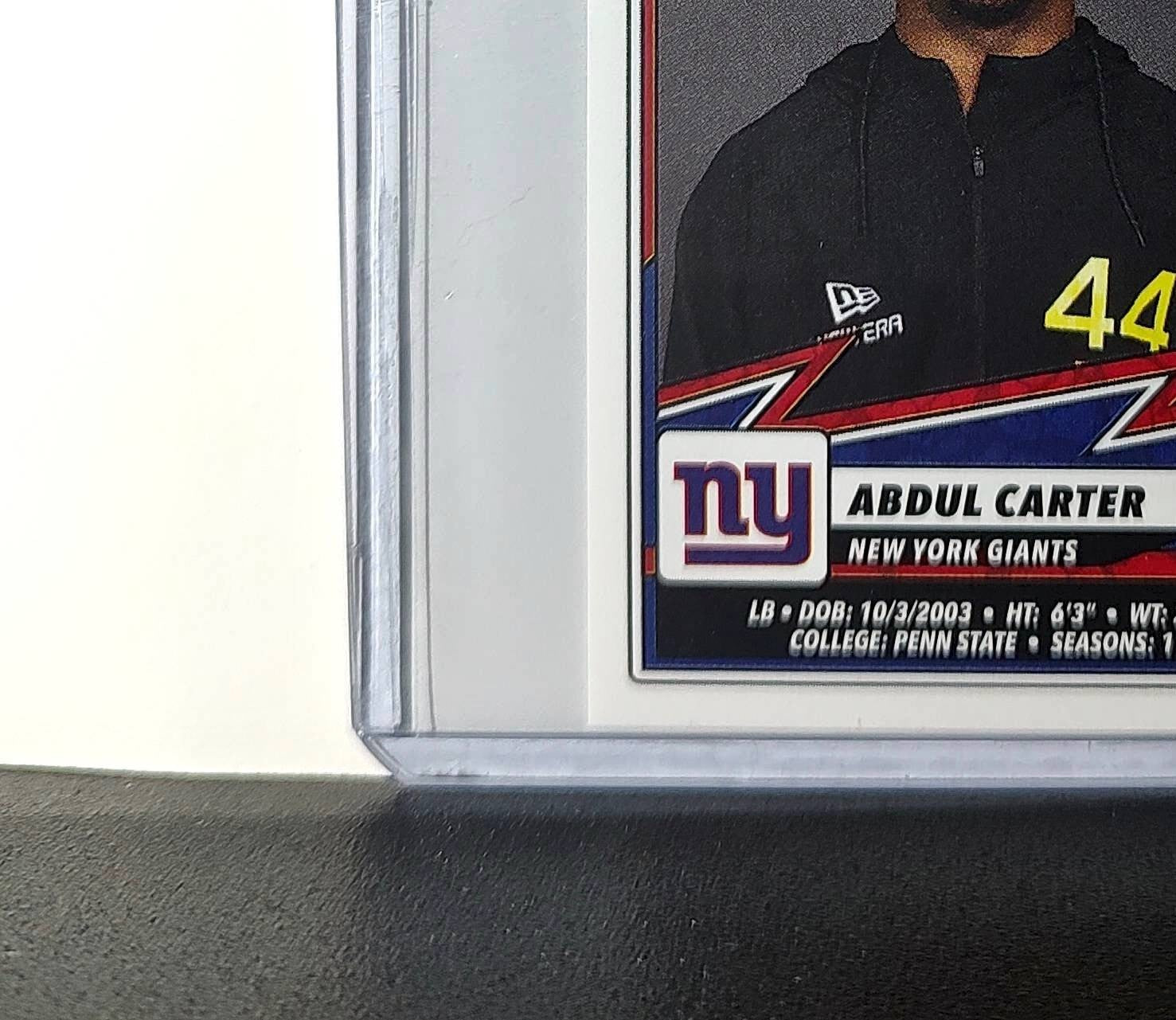 Abdul Carter Rookie 2025 Panini NFL #323 Sticker New York Giants
