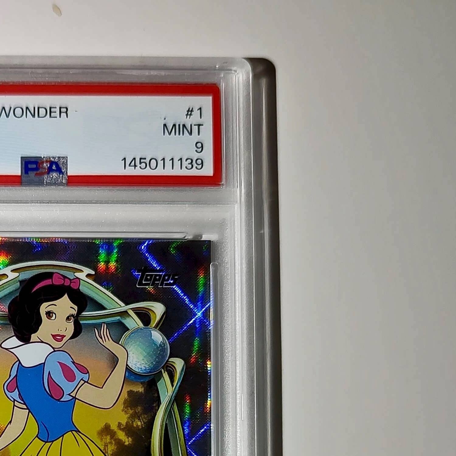 Snow White 2025 Topps Disney #1 Winter Snow White and the Seven Dwarfs PSA 9