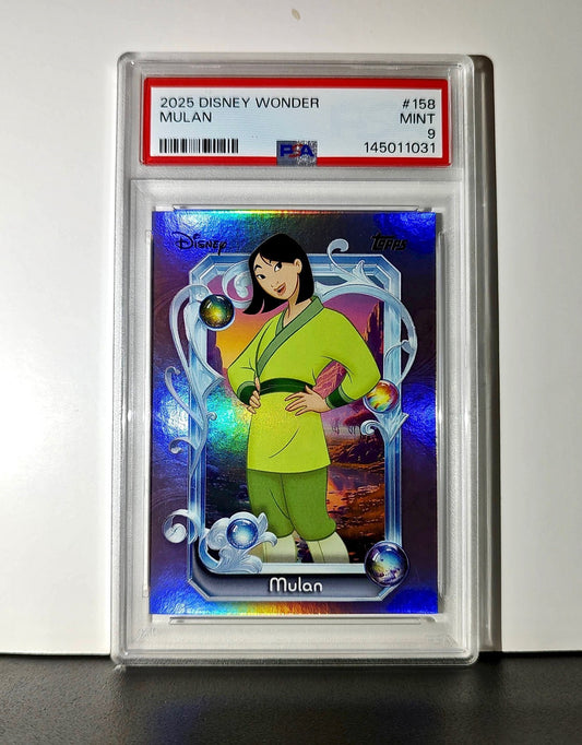 Mulan 2025 Topps Disney Cartoon Princess #158 Card Mulan PSA 9