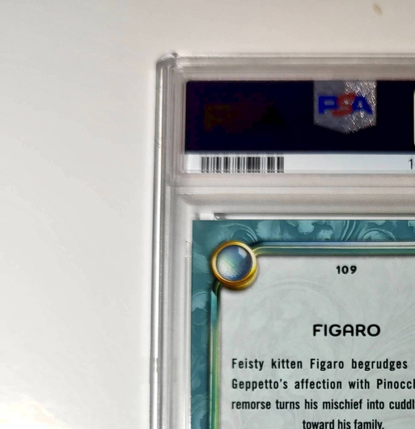 Figaro 2025 Topps Disney Wonder #109 Diamond Card Pinocchio PSA 8