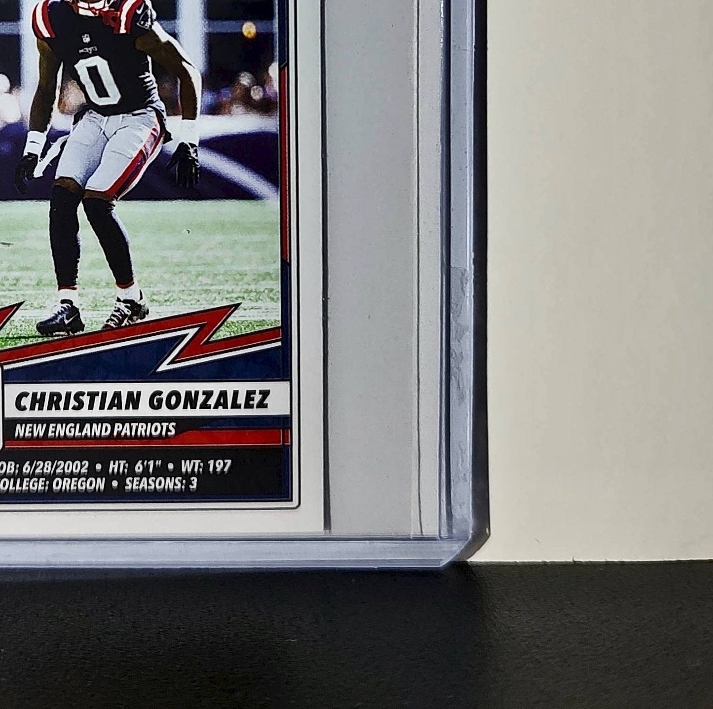 Christian Gonzalez 2025 Panini NFL #82 Sticker Patriots
