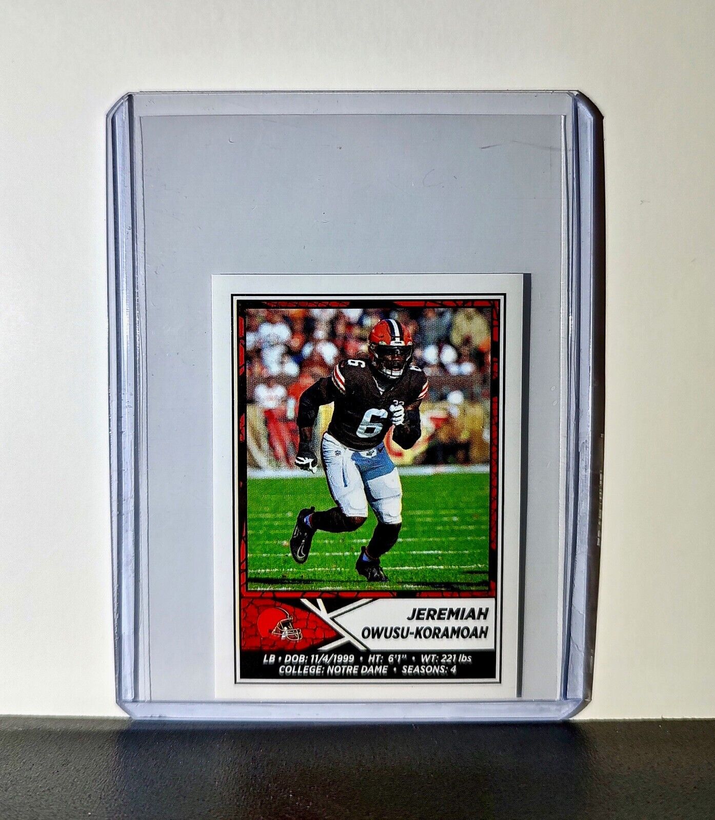 Jeremiah Owusu-Koramoah 2024 Panini NFL Sticker #147 Cleveland Browns