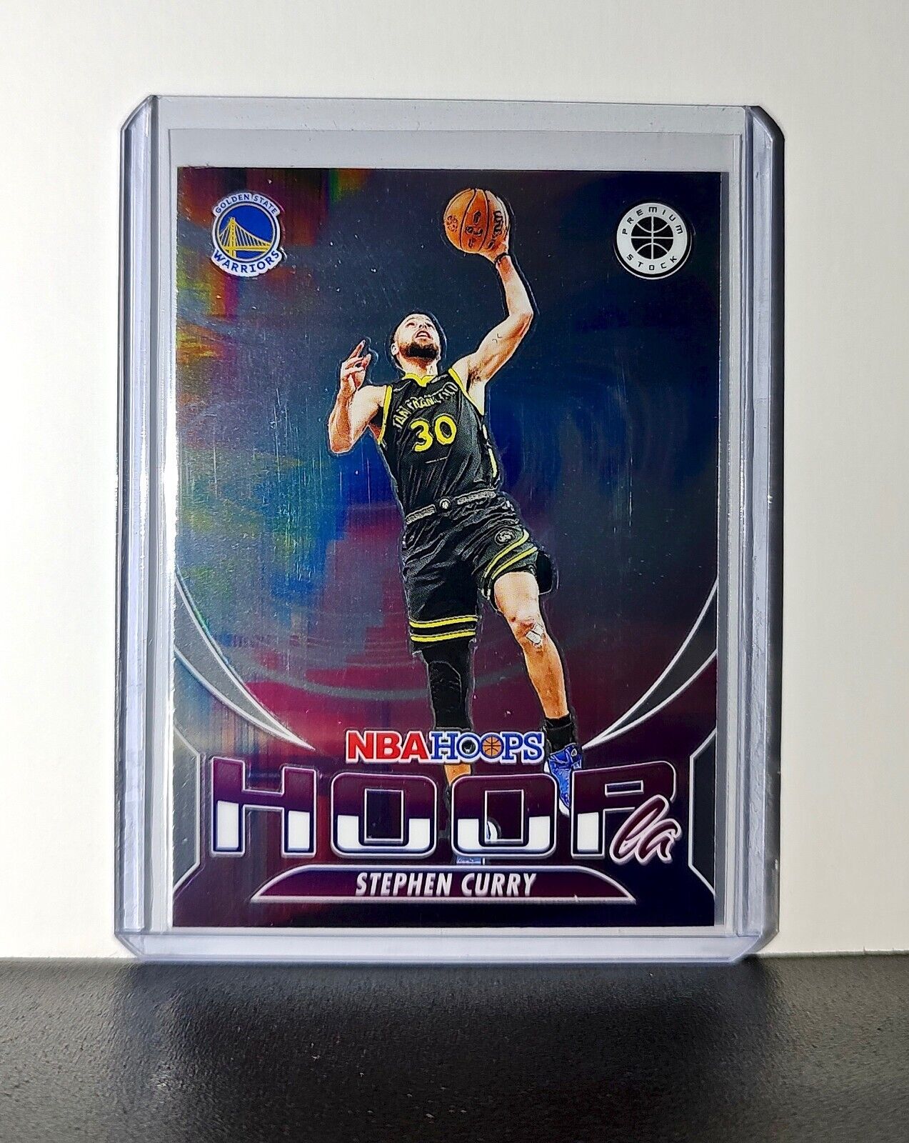 Stephen Curry 2023-24 Panini Premium Stock NBA Hoops #8 Hoopla Card Warriors