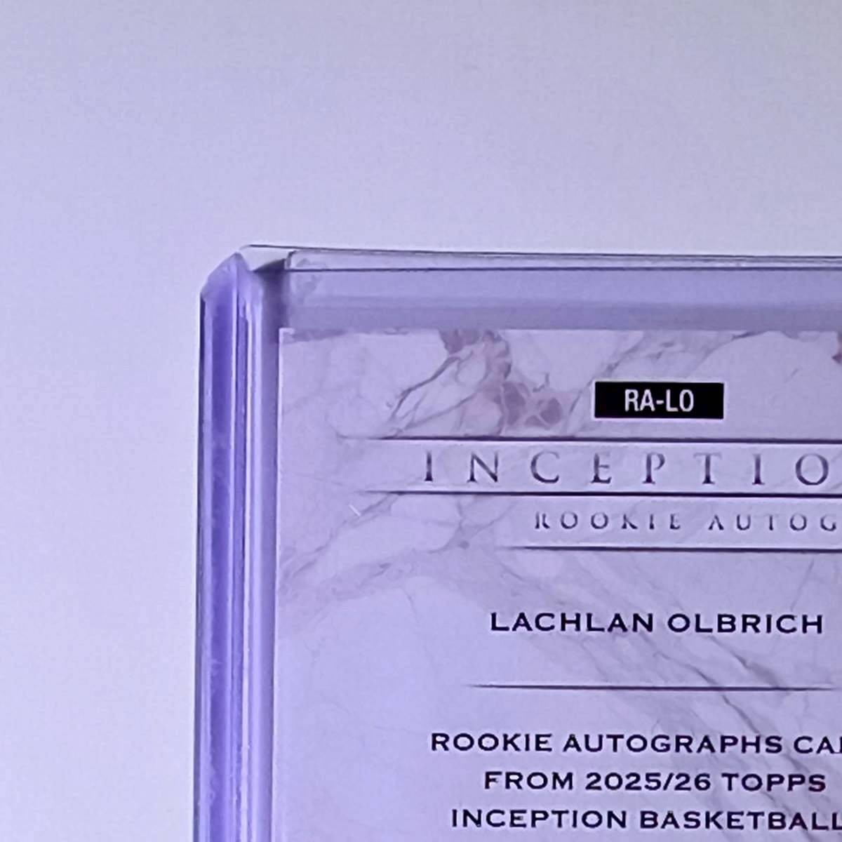 Lachlan Olbrich Rookie 2025 NBA Topps Inception #RA-LO Autograph Card Bulls