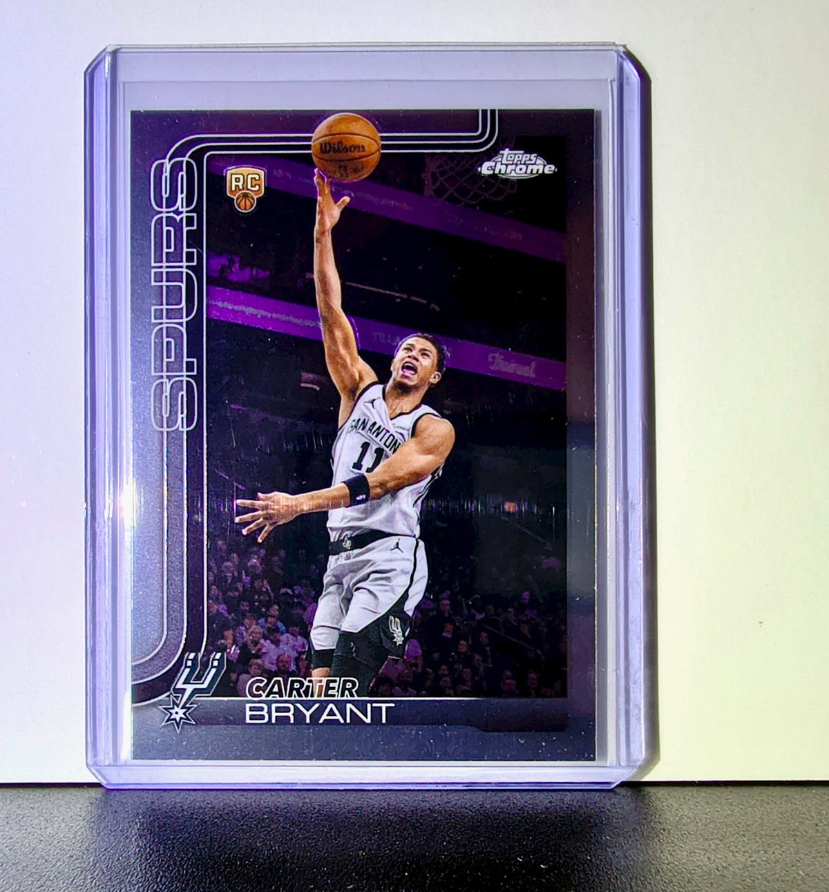 Carter Bryant Rookie 2025-26 NBA Topps Chrome Update #164 Card San Antonio Spurs