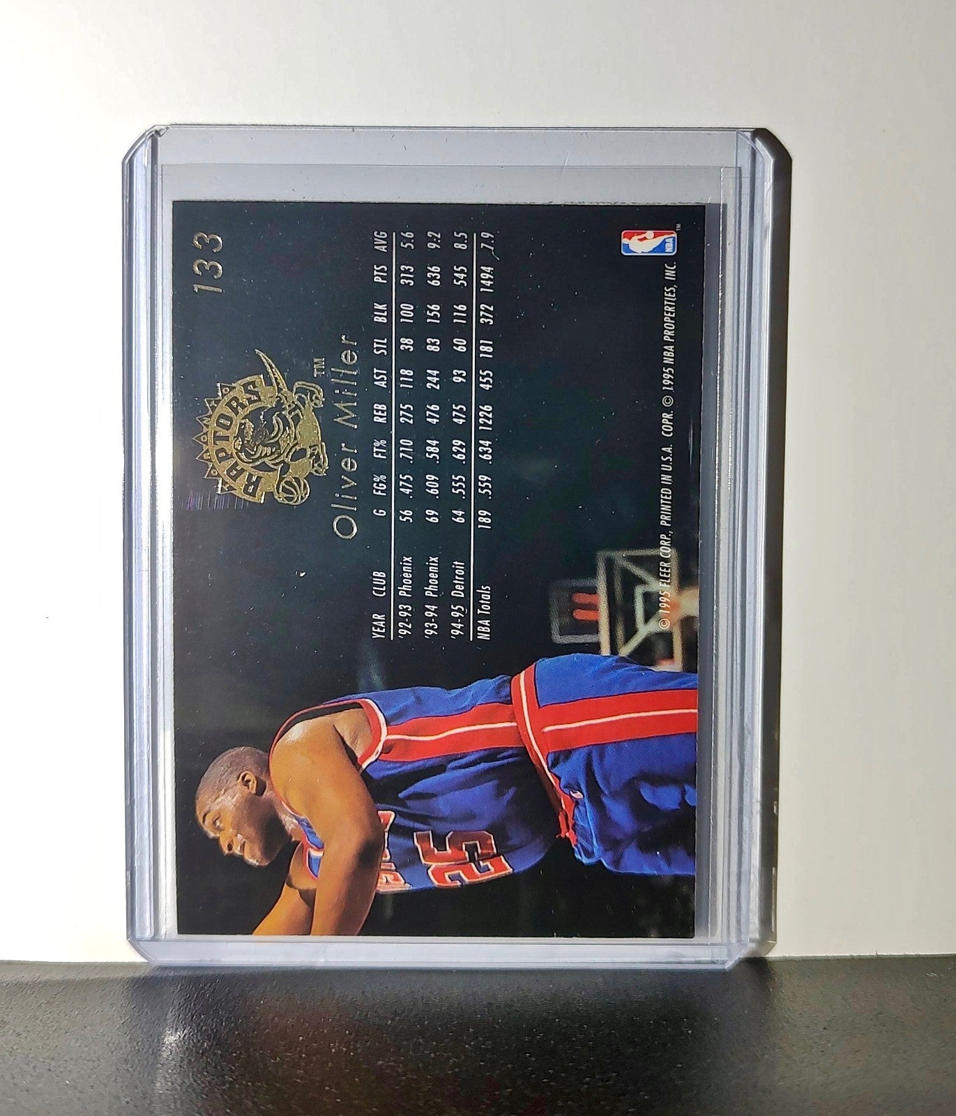 Oliver Miller 1995-96 Flair NBA #133 Card Toronto Raptors