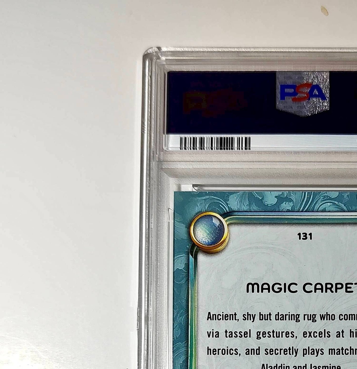 Magic Carpet 2025 Topps Disney Wonder #131 Diamond Card Aladdin PSA 6