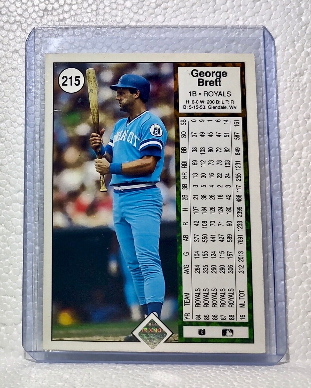 George Brett 1989 Upper Deck MLB #215 Baseball Card Kansas City Royals