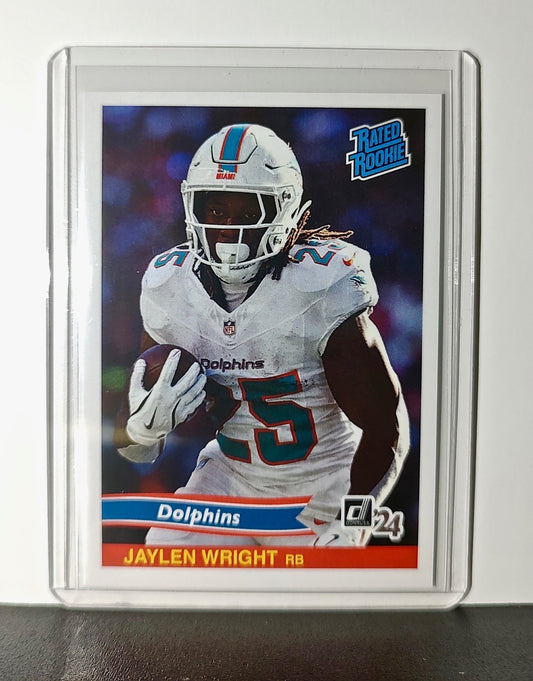 Jaylen Wright Rookie 2024 Panini Rated Rookie Retro NFL #11 Dolphins 1 of 890