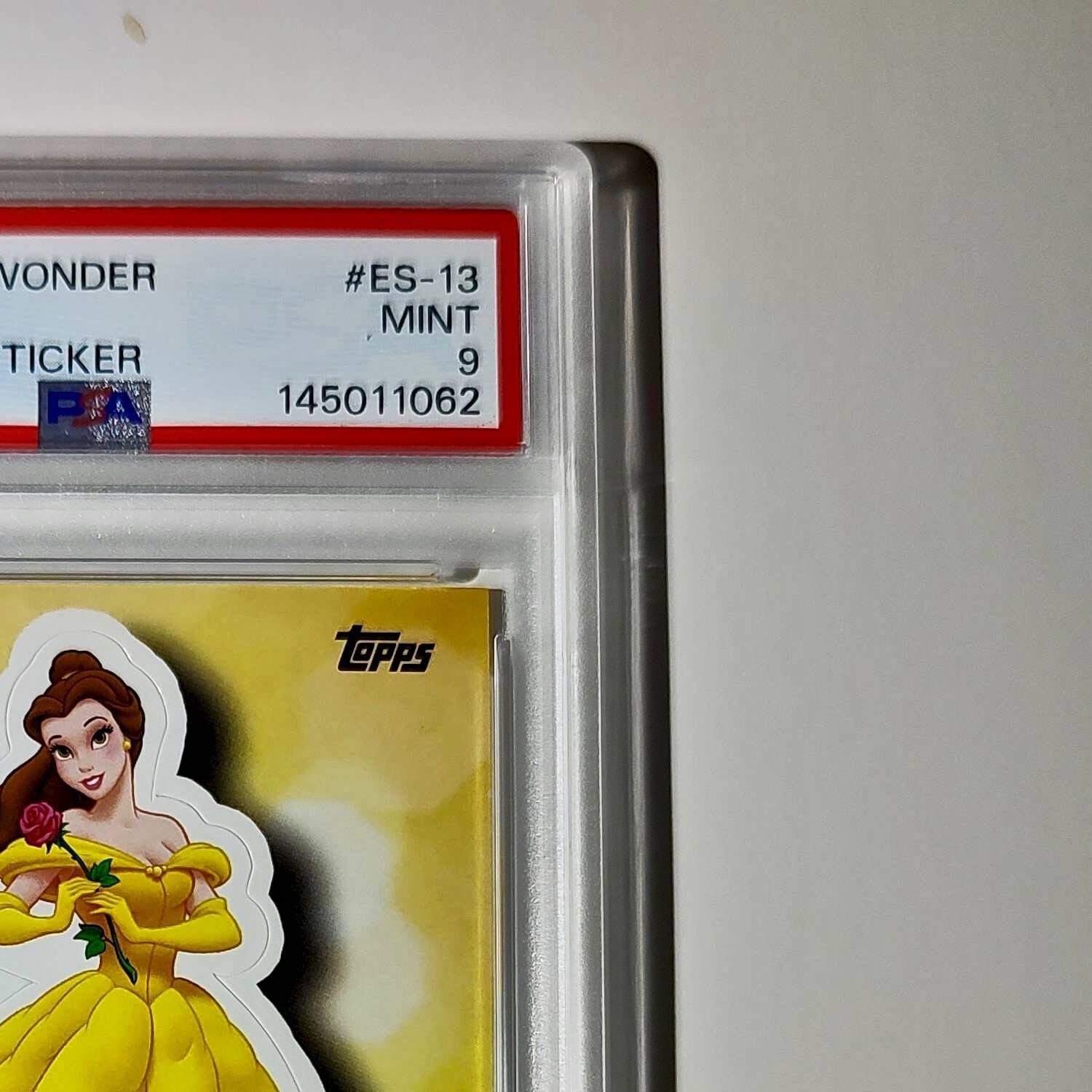 Belle 2025 Topps Disney #ES-13 Enchanted Sticker Beauty and the Beast PSA 9 MT
