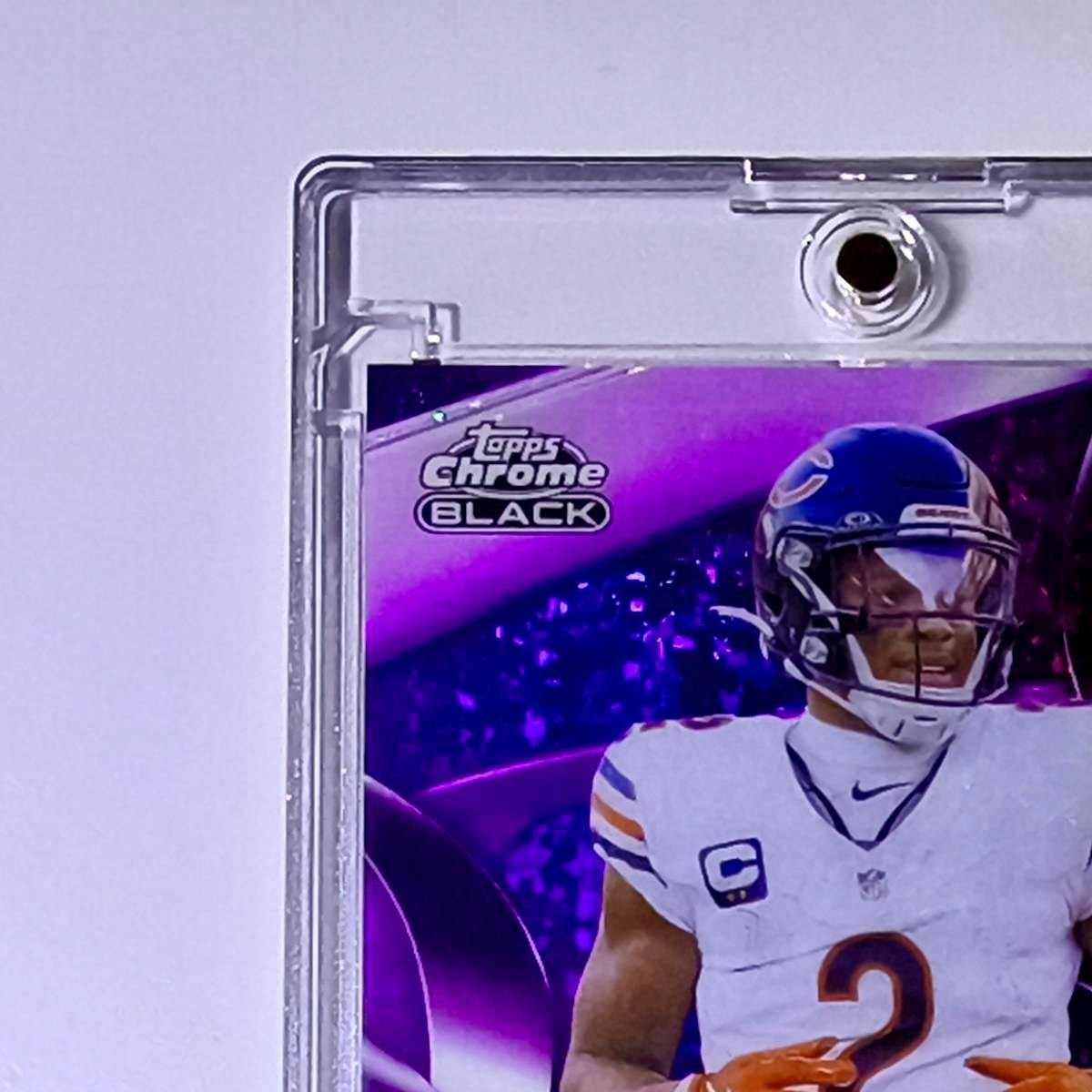 DJ Moore 2025 NFL Topps Chrome Black Purple Mini Diamond Refractor 21 Card 15/75