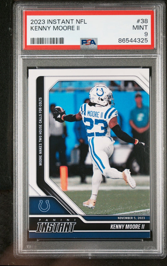 Kenny Moore II 2023 Panini NFL Football #38 Card 1 of 90 Colts PSA 9 Mint
