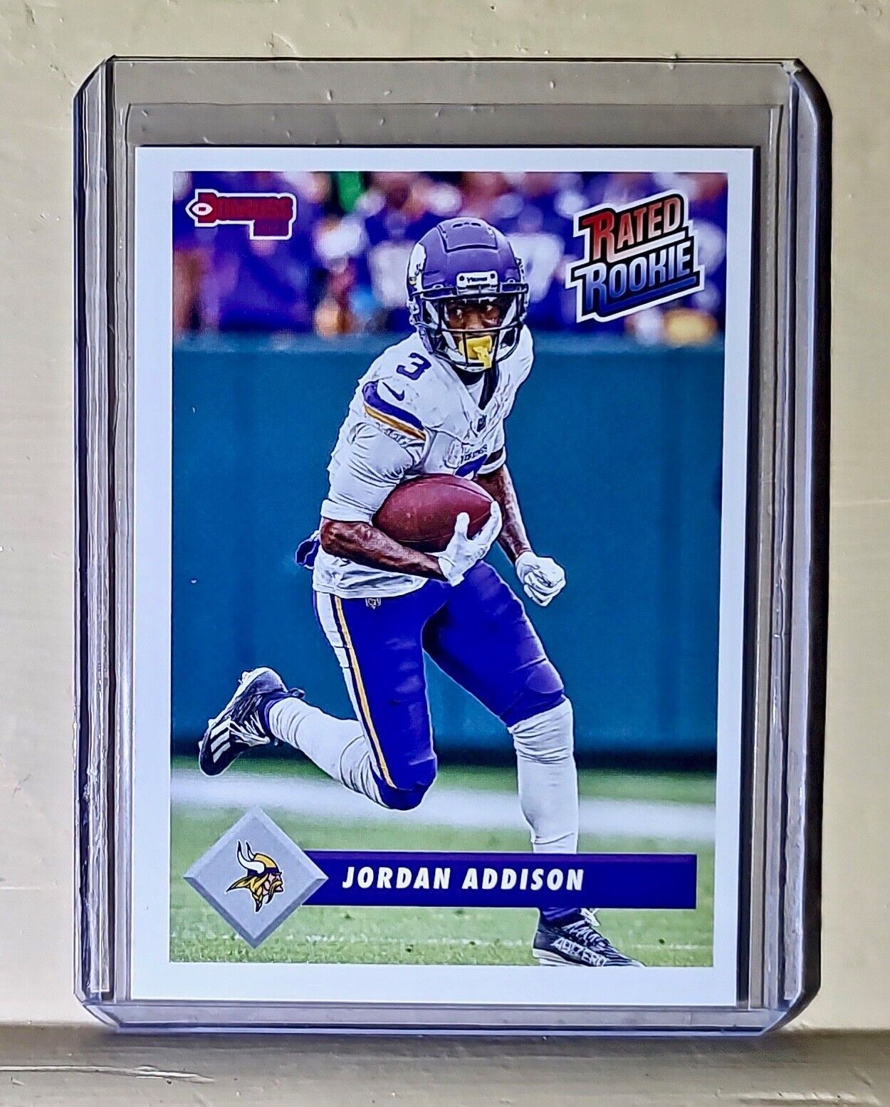 Jordan Addison 2023 Panini NFL Rated Rookie Retro #19 Card Vikings 1/629