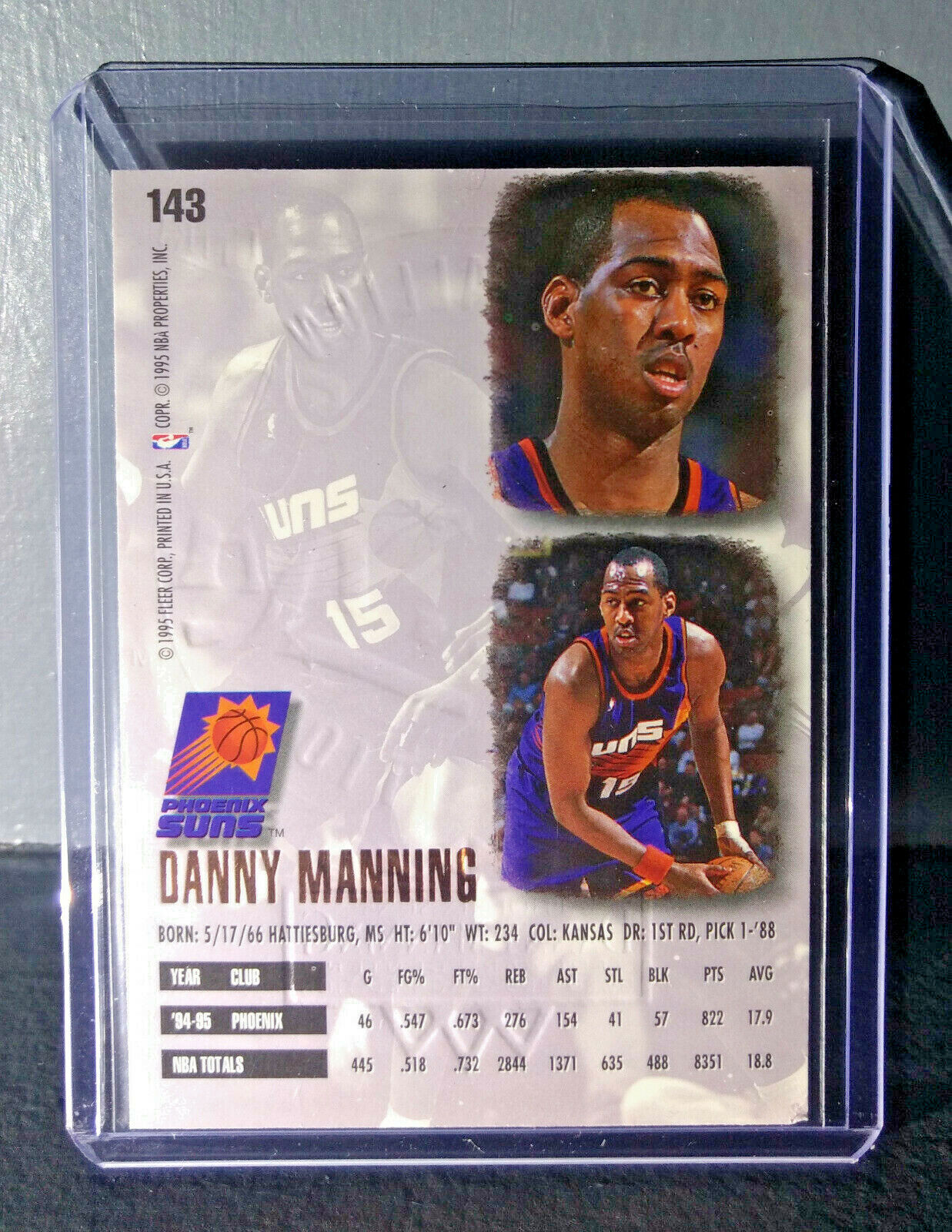 1995-96 Danny Manning Fleer Ultra Gold Medallion #143 Basketball Card