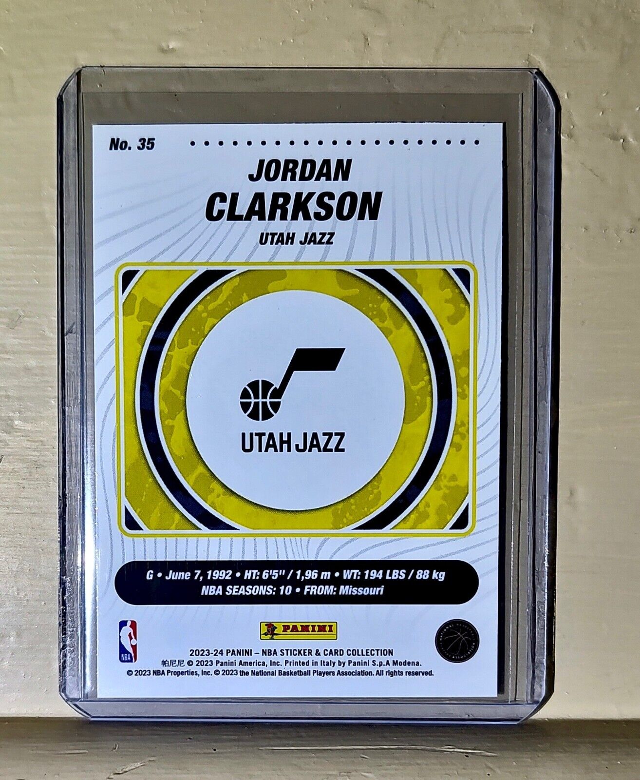 Jordan Clarkson 2023-24 Panini NBA Basketball #35 Card Utah Jazz