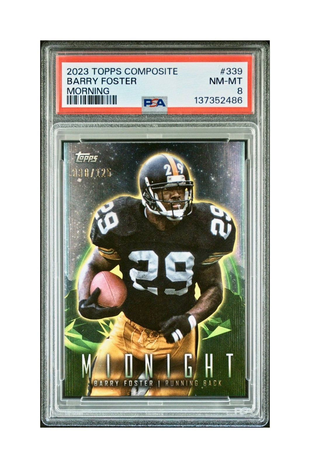Barry Foster 2023 Topps Midnight #339 Morning Parallel 038/125 PSA 8 NM-MT
