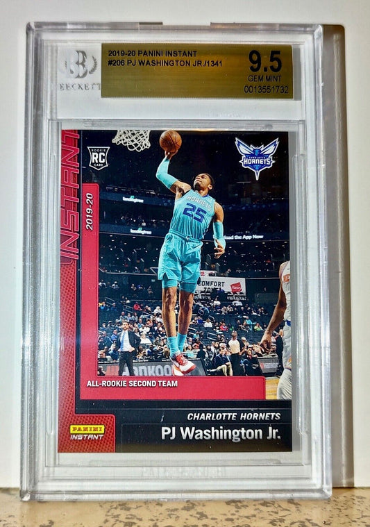 PJ Washington Jr 2019-20 Panini NBA #206 Rookie 1 of 1341 BGS 9.5 Gem Hornets